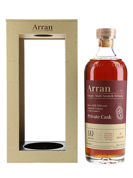 Arran 2012 10 Year Old Private Cask 2012-0854 Bottled 2022 - UK Exclusive 70cl / 59.5%