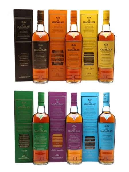 Macallan Editions Collection Edition No.1 - No.6 6 x 70cl