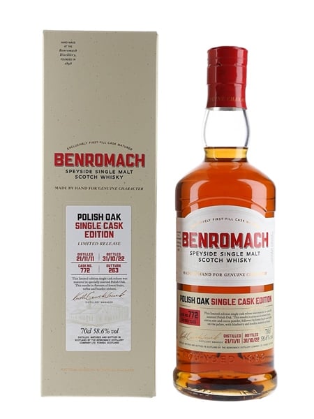 Benromach 2011 Cask 772 Polish Oak - Single Cask Bottling 70cl / 58.6%