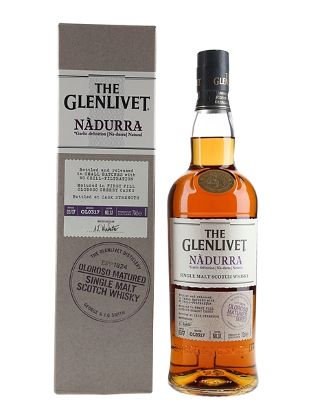 Glenlivet Nadurra Oloroso Matured Bottled 2017 - Batch OL0317 70cl / 60.3%