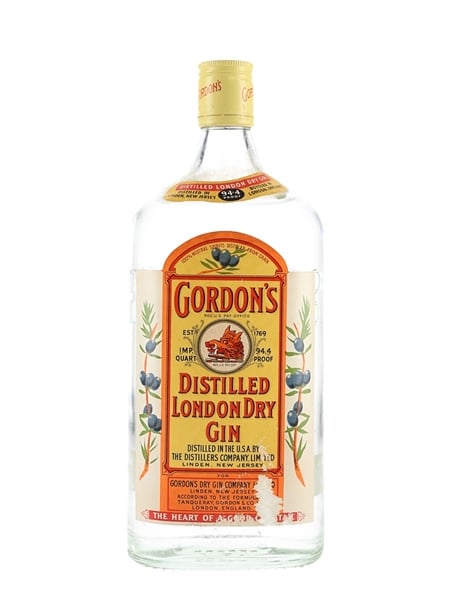 Gordon's Dry Gin Bottled 1970s - Distillers Company, New Jersey 113cl / 47.3%