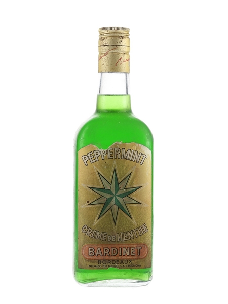 Bardinet Green Star Peppermint Creme de Menthe Bottled 1960s-1970s 75cl / 29%