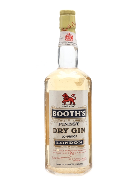 Booth's London Dry Gin Bottled 1955 75cl / 40%