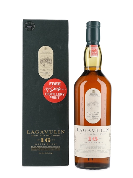 Lagavulin 16 Year Old With Distillery Print Bottled 1990s - White Horse Distillers 70cl / 43%