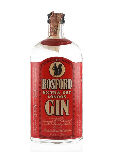 Bosford Extra Dry London Gin Bottled 1960s - Martini & Rossi 75cl / 46%