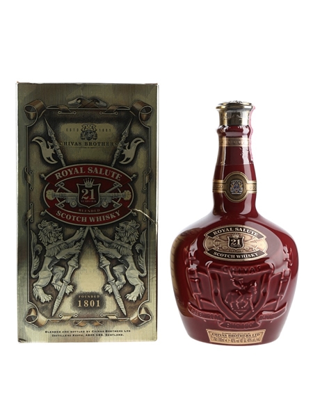 Royal Salute 21 Year Old Red Wade Ceramic Decanter 70cl / 40%