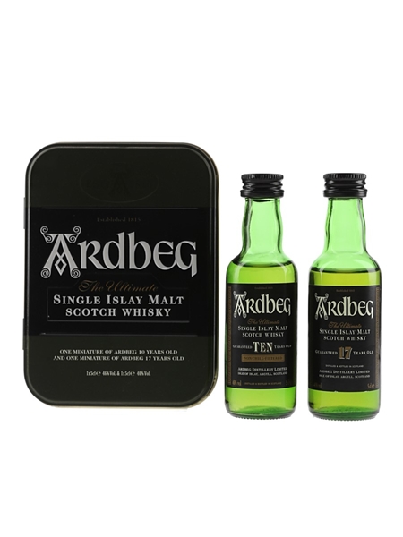 Ardbeg The Ultimate Set 10 & 17 Year Old Bottled 2001 2 x 5cl