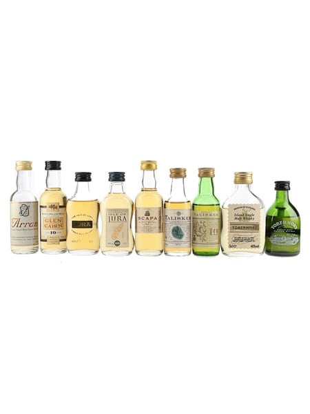 Assorted Island Single Malt Whisky  9 x 5cl