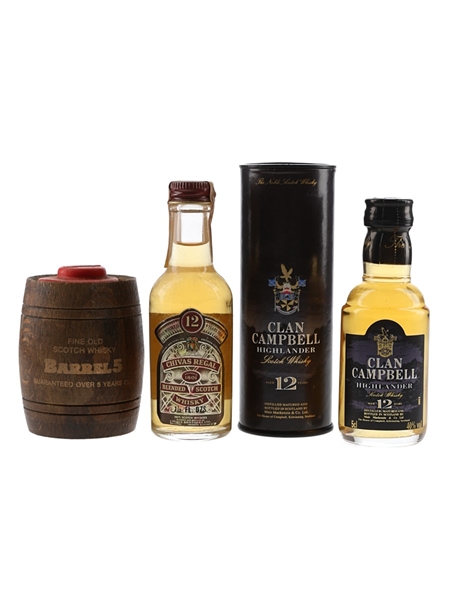 Assorted Blended Scotch Whisky  3 x 5cl