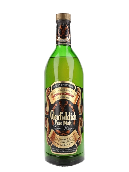 Glenfiddich Pure Malt Bottled 1980s 100cl / 43%