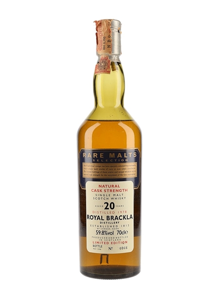 Royal Brackla 1978 20 Year Old Bottled 1998 - Rare Malts Selection 70cl / 59.8%