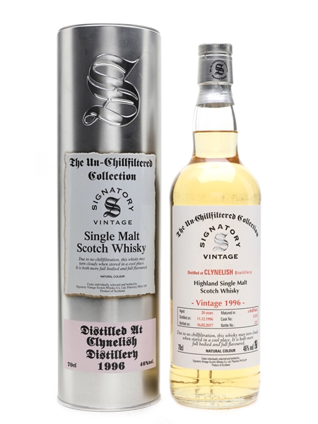 Clynelish 1996 20 Year Old Bottled 2017 - Signatory Vintage 70cl / 46%