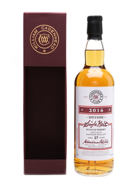 Auchroisk 1989 27 Year Old Bottled 2016 - Cadenhead's Club 70cl / 57.3%