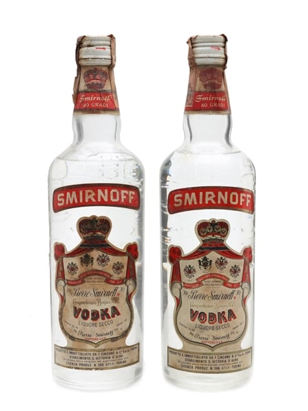 Smirnoff Red Label Bottled 1970s 2 x 75cl / 40%