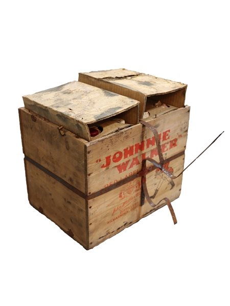 Johnnie Walker RED LABEL 木製ボックス Johnnie Walker Red Label Whiskey Cedar Wooden Box 12 - 1/10