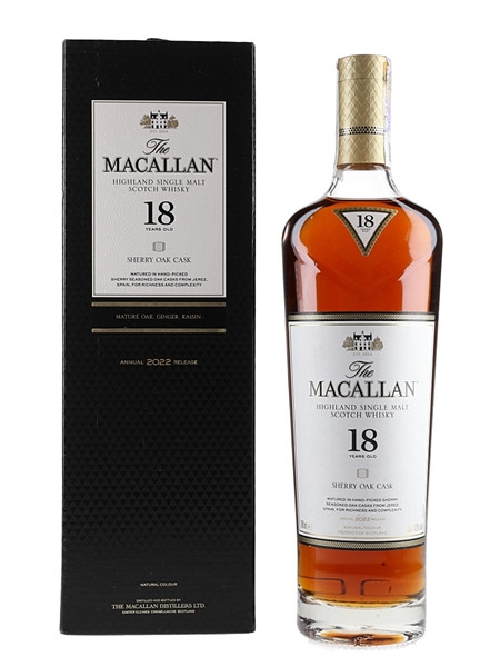 Macallan 18 Year Old Sherry Oak Annual 2022 Release 70cl / 43%