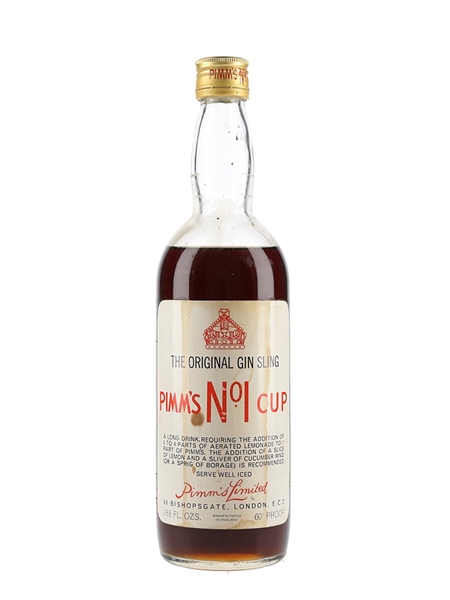 Pimm's No.1 Cup The Original Gin Sling Bottled 1960s-1970s 75.7cl / 34%