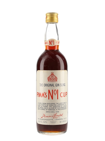 Pimm's No.1 Cup The Original Gin Sling Bottled 1960s-1970s 75.7cl / 34%