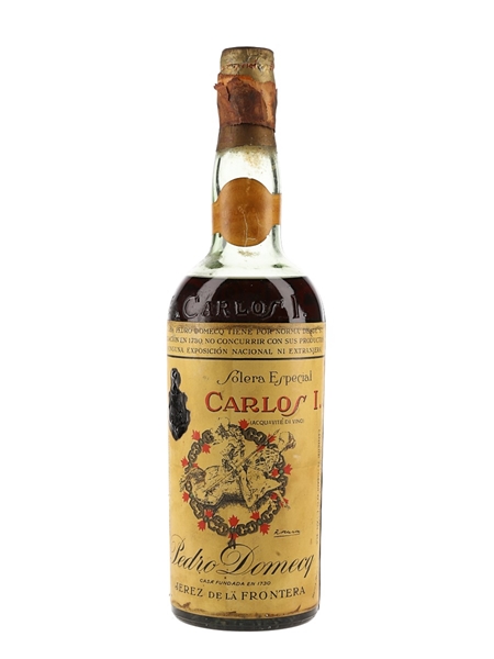 Carlos I Solera Especial Bottled 1950s - Pedro Domecq 75cl