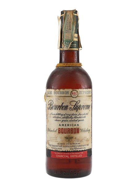 Bourbon Supreme Bottled 1960s 75cl / 43%