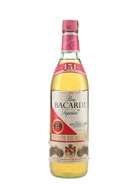 Bacardi Superior Puerto Rico 151 Proof Bottled 1980s 75cl / 75.5%