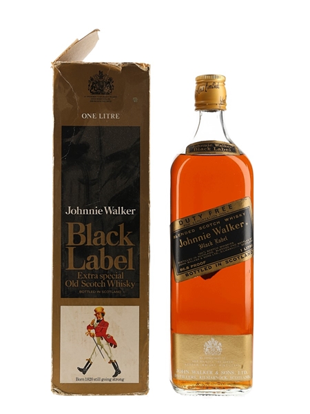 Johnnie Walker Black Label Extra Special Bottled 1970s - Duty Free 100cl / 43.4%