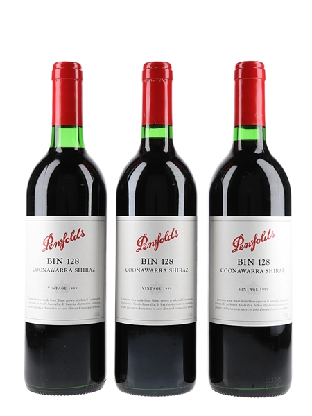 1999 Penfolds Coonawarra Bin 128 Shiraz  3 x 75cl / 13.5%