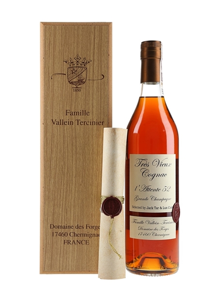 L’Attente 52 Vallein Tercinier Tres Vieux Cognac Bottled 2022 - Jack Tar & Lux Coin 70cl / 43.9%