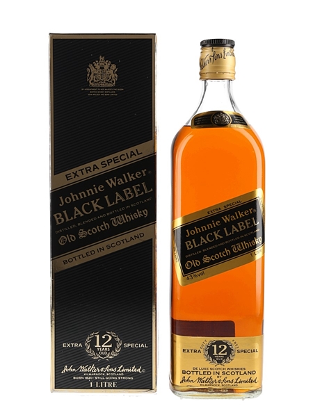 Johnnie Walker  Black Label 12 Year Old Bottled 1980s - Duty Free 100cl / 43%