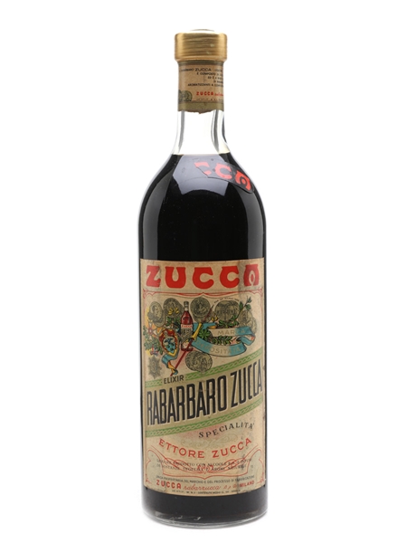 Zucca Elixir Rabarbaro Bitters Bottled 1950s 100cl / 16%