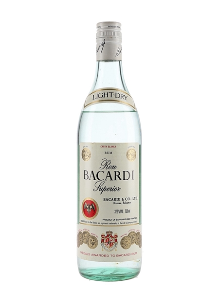 Bacardi Carta Blanca Superior Bottled 1980s - Bahamas & Trinidad 75cl / 37.5%