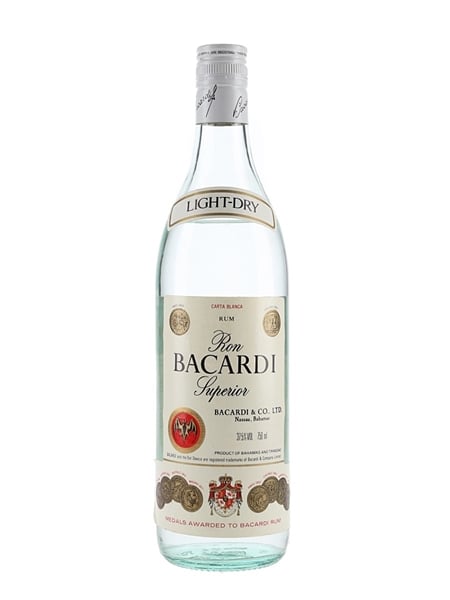 Bacardi Carta Blanca Superior Bottled 1980s - Bahamas & Trinidad 75cl / 37.5%