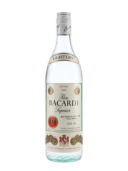 Bacardi Carta Blanca Superior Bottled 1980s - Bahamas & Trinidad 75cl / 37.5%