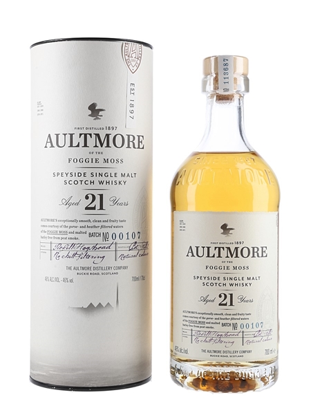 Aultmore 21 Year Old Batch Number 00107 70cl / 46%