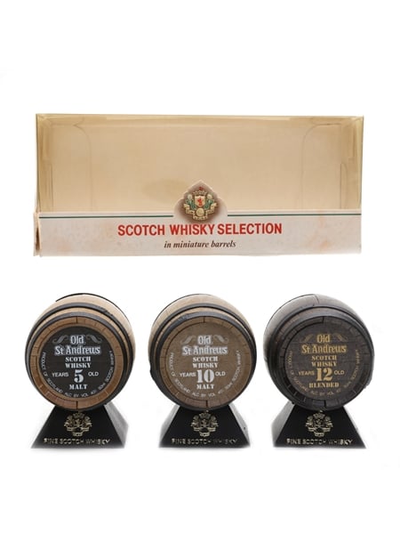 Old St Andrews Scotch Whisky Selection Miniature Barrels 3 x 5cl / 40%