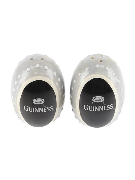 Guinness Ceramic Rugby Ball Salt & Pepper Set  2 x 7cms