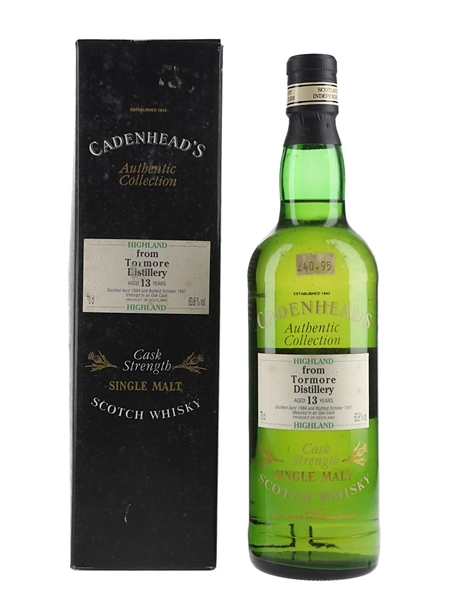 Tormore 1984 13 Year Old Bottled 1997 - Cadenhead's 70cl / 63.8%