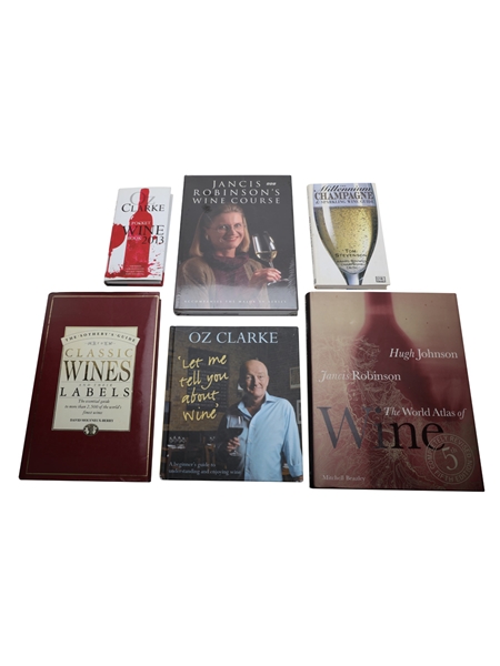 Assorted Wine Books The World Atlas of Wine, Wine Course, The Sotheby's guide to Classic Wines, Let me tell you about wine, The Millennium Champagne & Sparkling Wine Guide and Pocket Wine Book 2013 