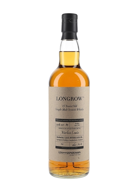 Longrow 1992 15 Year Old Cask 84 Bottled 2007 - Private Cask Bottling 70cl / 51.6%