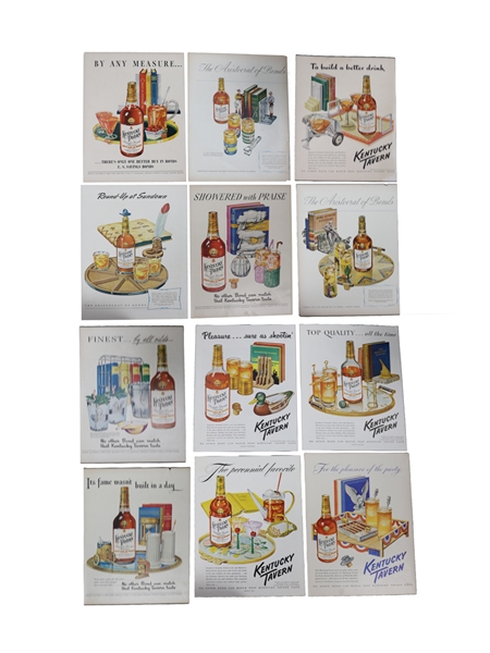 Kentucky Tavern 1940s Advertising Prints 12 x 36cm x 27cm