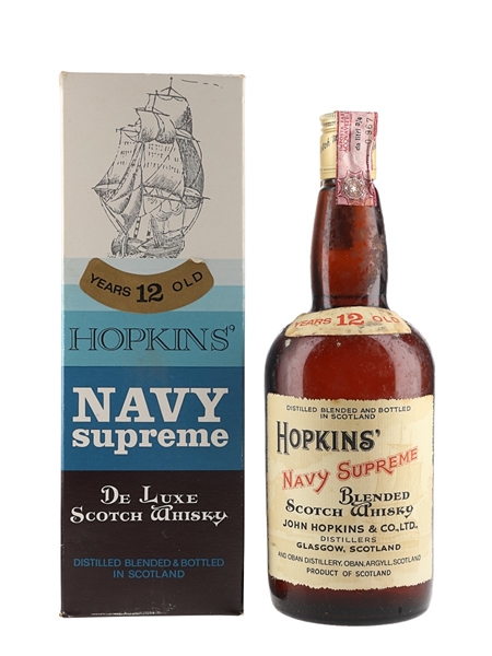 Hopkins' Navy Supreme 12 Year Old Bottled 1970s - Essevi 75cl / 43%