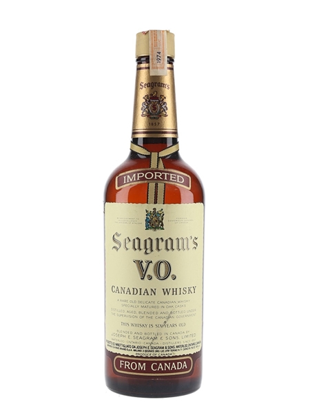 Seagram's VO 1974 Italian Import 75cl / 40%