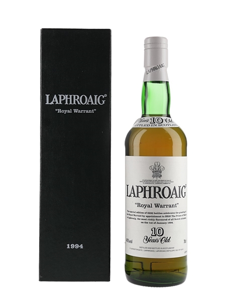 Laphroaig Royal Warrant 10 Year Old Bottled 1994 70cl / 40%