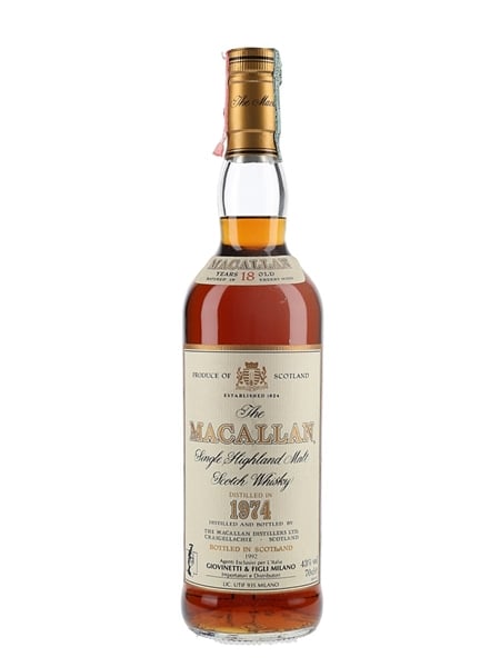 Macallan 1974 18 Year Old Bottled 1992 - Giovinetti 70cl / 43%