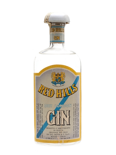 Red Hills Dry London Gin Bottled 1950s 75cl / 45%