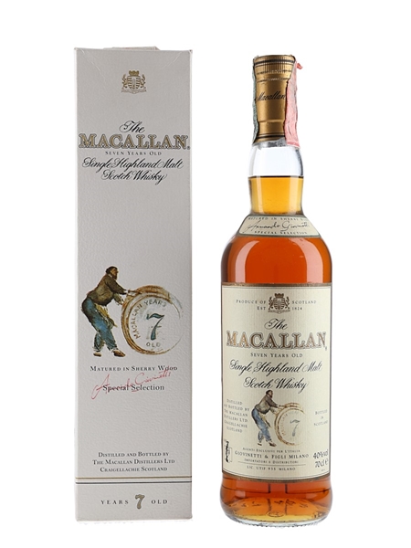 Macallan 7 Year Old Bottled 1990s - Giovinetti 70cl / 40%