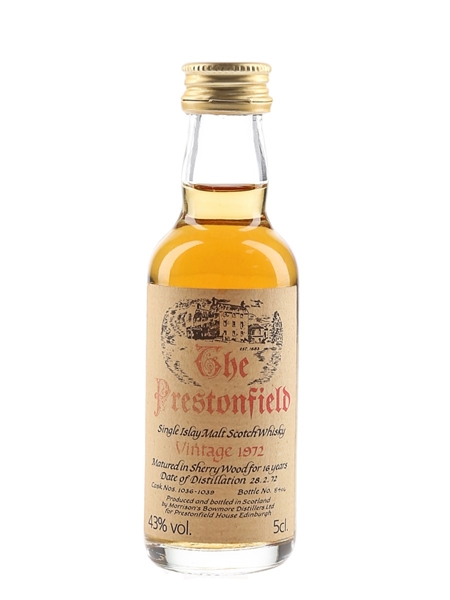 Prestonfield Islay 1972 16 Year Old Bowmore 5cl / 43%