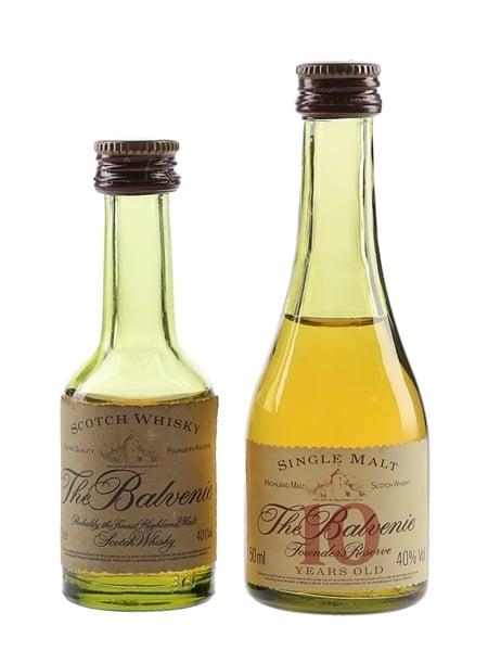 Balvenie 10 Year Old Founder's Reserve Bottled 1980s 2 x 3cl-5cl / 40%