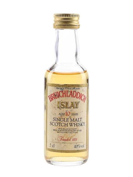 Bruichladdich 10 Year Old Bottled 1980s 5cl / 40%