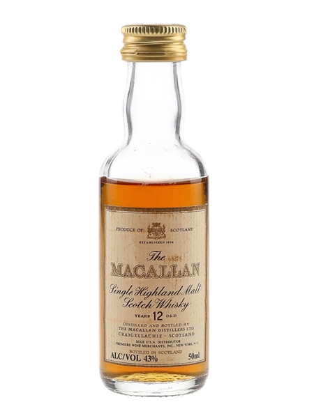 Macallan 12 Year Old Bottled 1980s - Premier Wine Merchants, New York 5cl / 43%